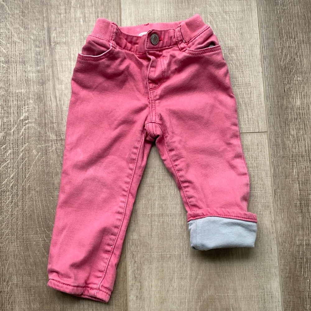 18-24 months baby gap lined pink jeans